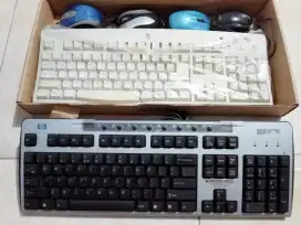 Keyboard merk HP & Logitech Original & 5bh Mouse