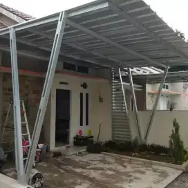 Rangka kanopi baja ringan dan atap