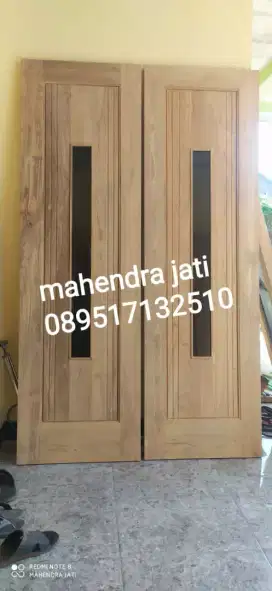 Pintu kayu jati asli