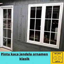 pintu kaca aluminium ornamen modern klasik pintu kaca