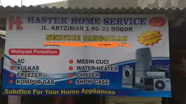 service ac kulkas mesin cuci water heater bergaransi HASTEK