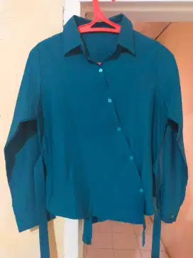 Kemeja Biru Kantor Wanita size S-M