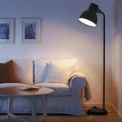 Lampu Lantai Tinggi 181cm Max 53W / Steel Floor Light White IKEA