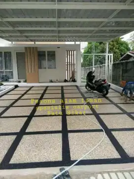 Carport batu alam koral sikat garasi dll