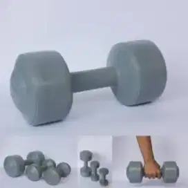 Dumbell plastik isi pasir besi