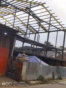 Konturuksi baja berat wf gudang & rumaj