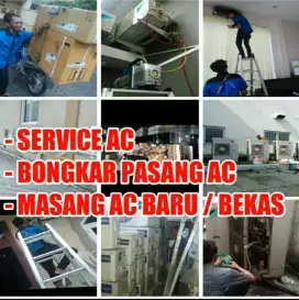 Service Ac / Bongkar pasang Ac (Mesin cuci, kulkas, pompa air)