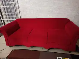 Sofa Merah 3 Seater