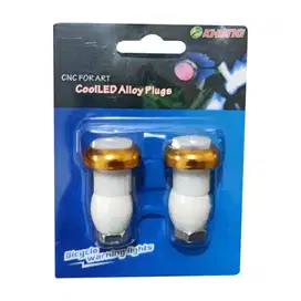 Lampu Led Sein Penutup Ujung Stang Sepeda Cooled Alloy Plug Bike