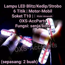 Lampu LED Kedip Strobo & Biasa senja sein kota riting T10 Motor Mobil