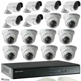 Paket 16 camera cctv Hikvision 2 Mp include pemasangan.