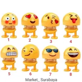 Miniatur boneka per emoji ukuran besar untuk hiasaan