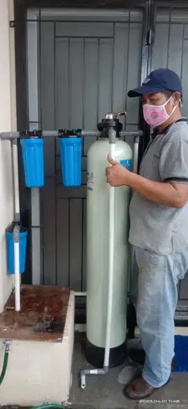 Alat filter saringan air pompa sumur bor tanah/PDAM PAM kuning keruh