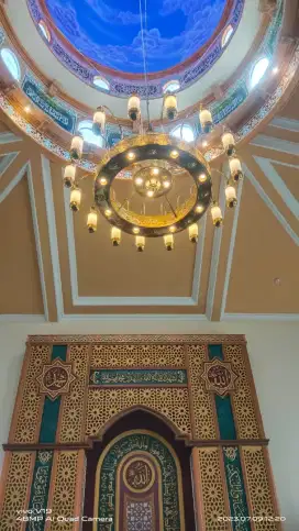 Lampu hias kubah masjid, lampu gantung masjid