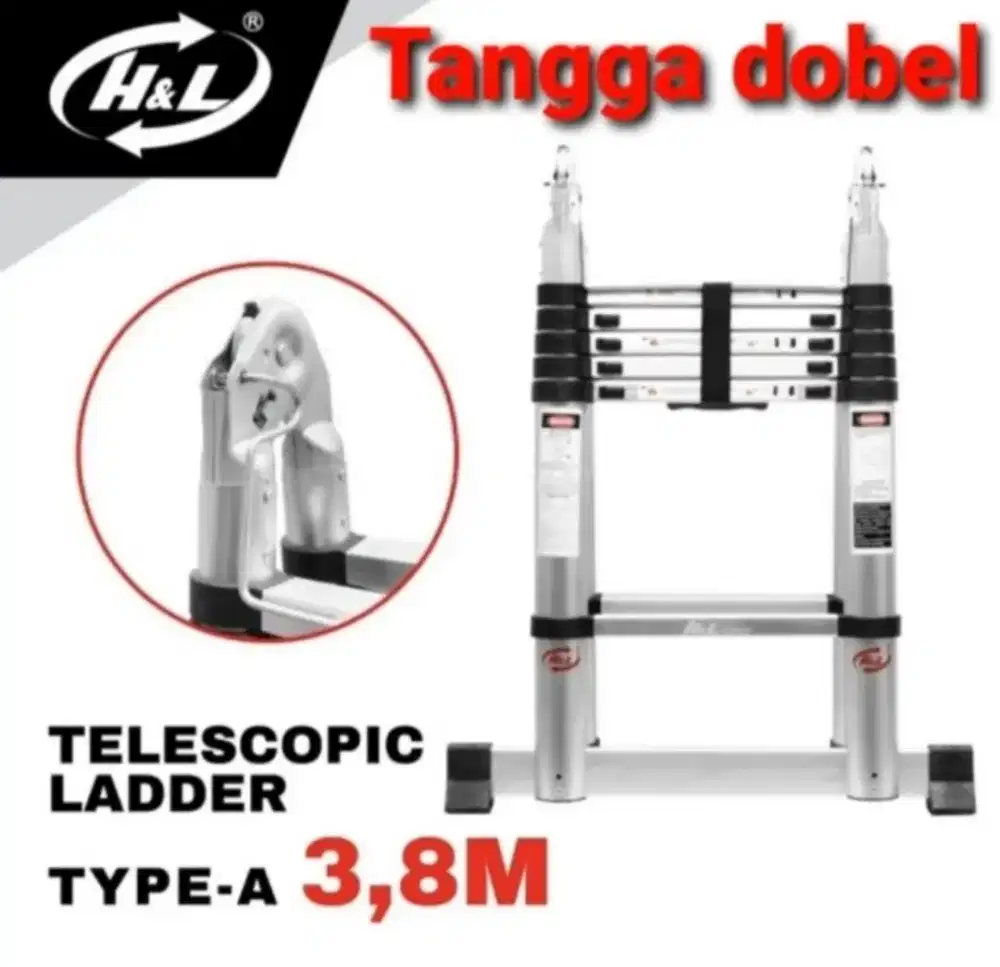 Tangga Teleskopik Telescopic Double 3.8M 4.4M 5M 7.2M H&L MOLLAR