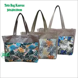 Tas Tote Bag Kanvas Seminar Kit Kanvas Motive Goni