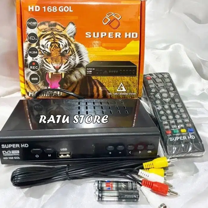 Matrix Apple Merah Biru Garuda STB Set Top Box DVB T2 TV Digital