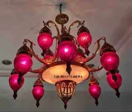 Lampu Gantung Antik warna merah