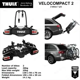 Thule Velocompact 2 rak sepeda bike rack towing mobil belakang