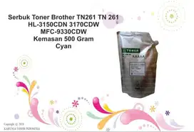 Serbuk Toner Brother TN261 TN 261 HL-3150CDN 3170CDW MFC-9330CDW 500GR