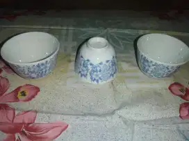 Cawan mini keramik antik(3pcs)