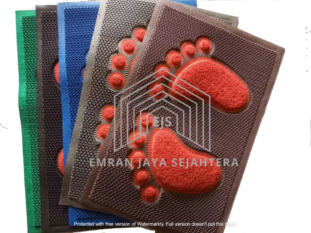Keset S-type Motif kaki/Keset Anti Slip/Licin [Emran Jaya Sejahtera]
