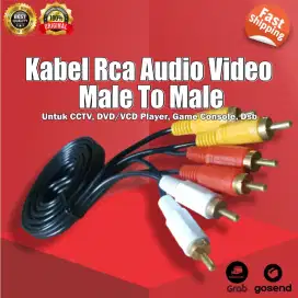 Kabel Rca to Rca 1.5m / Kabel AV VIDEO 1.5m / Audio 3-3 High Quality