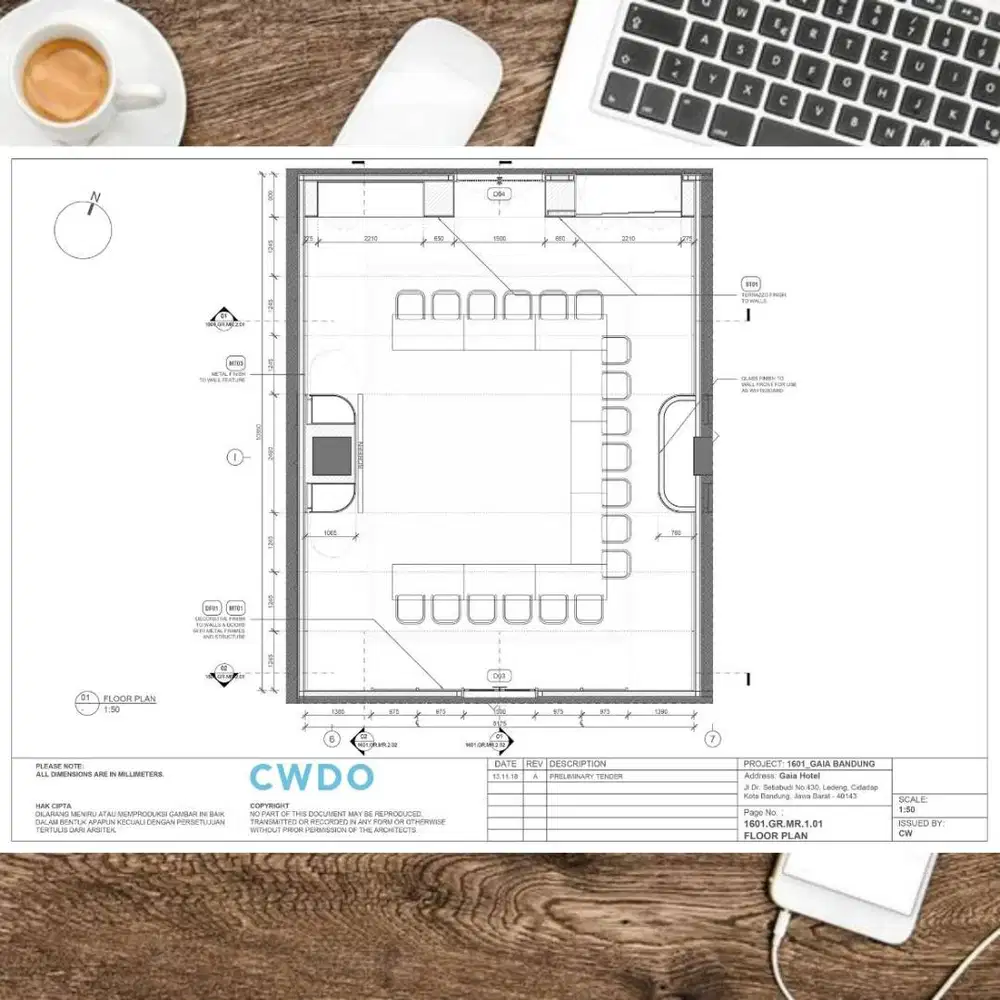 JASA PEMBUATAN GAMBAR KERJA INTERIOR DENGAN AUTOCAD