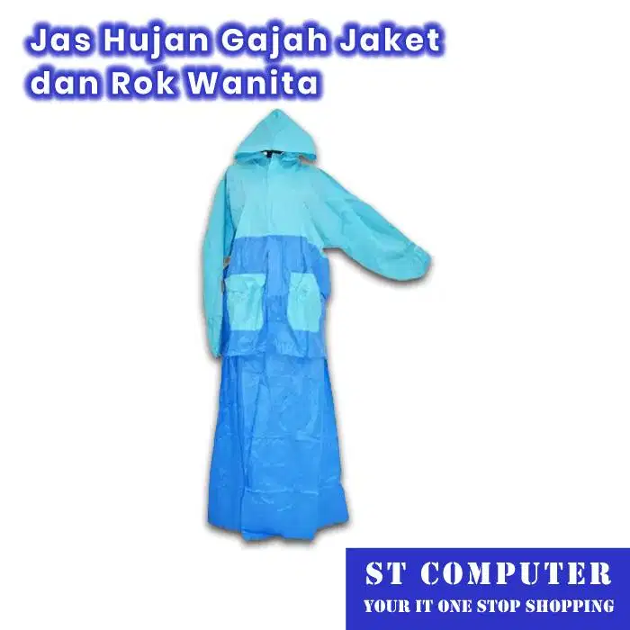 Jas Hujan Gajah Jaket dan Rok Wanita