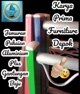 Jemuran pakaian aluminium kuat, awet, baru spesial 530rb free ongkir