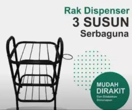 Rak Dispenser - Meja Dispenser ( ada tempat gelas)