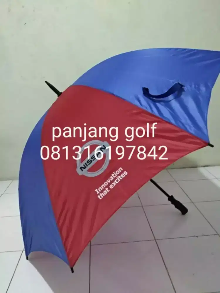 Payung Promosi Custom Payung Golf Panjang Sablon Logo