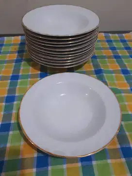 Sango Round Plate (P-123) 12 pcs Piring Makan Bulat Porselain Premium