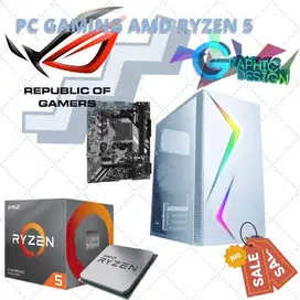 PC GAMING-DESAIN-EDITING-RENDERING RYZEN 5 TERBARU 6CORE 12THREADS