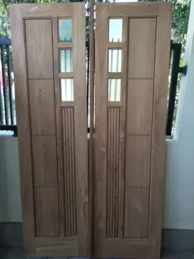 Pintu kupu tarung jati model bisa request.kayu serat padat