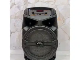 SPEAKER KARAOKE BLOETOTH SUPER MEGA BASS BANUS MIK CHARGER REMOT