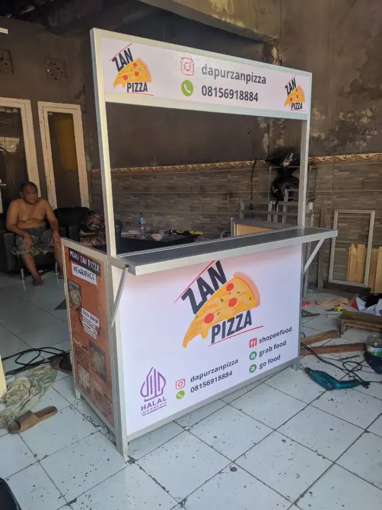 Home industri grobak lipat , etalase, booth stand buat kuliner dan cfd