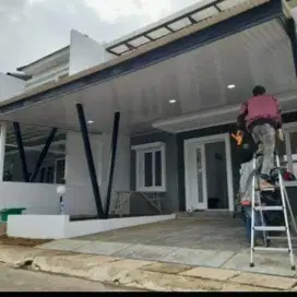 Kanopi Minimalis Kombinasi Pelavon Pvc