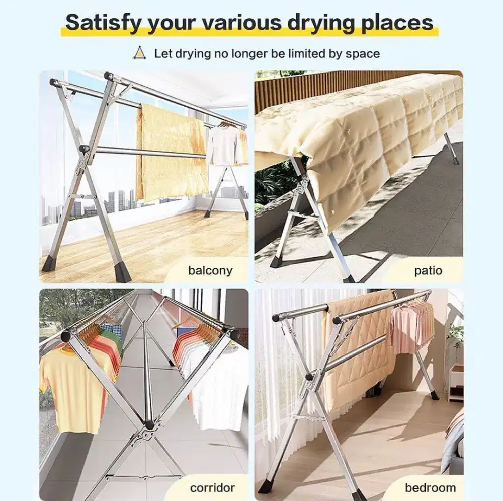 JEMURAN LIPAT STAINLESS STEEL