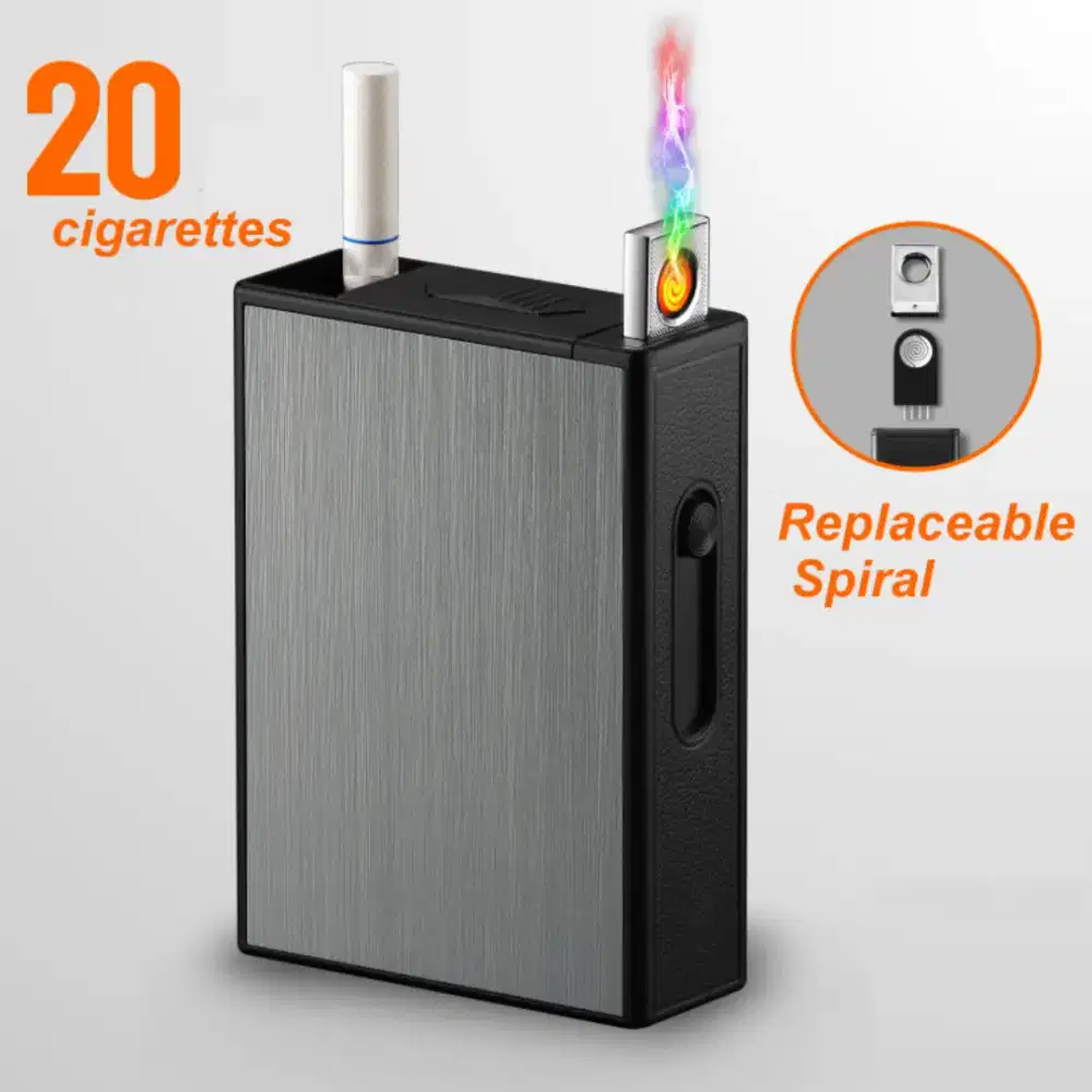 vamav kotak roko 20slot dengan korek elektrik usb rechargeable