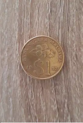 Koin 1 ringgit dolar malaysia tahun 1992 Koin Kuno Malaysia