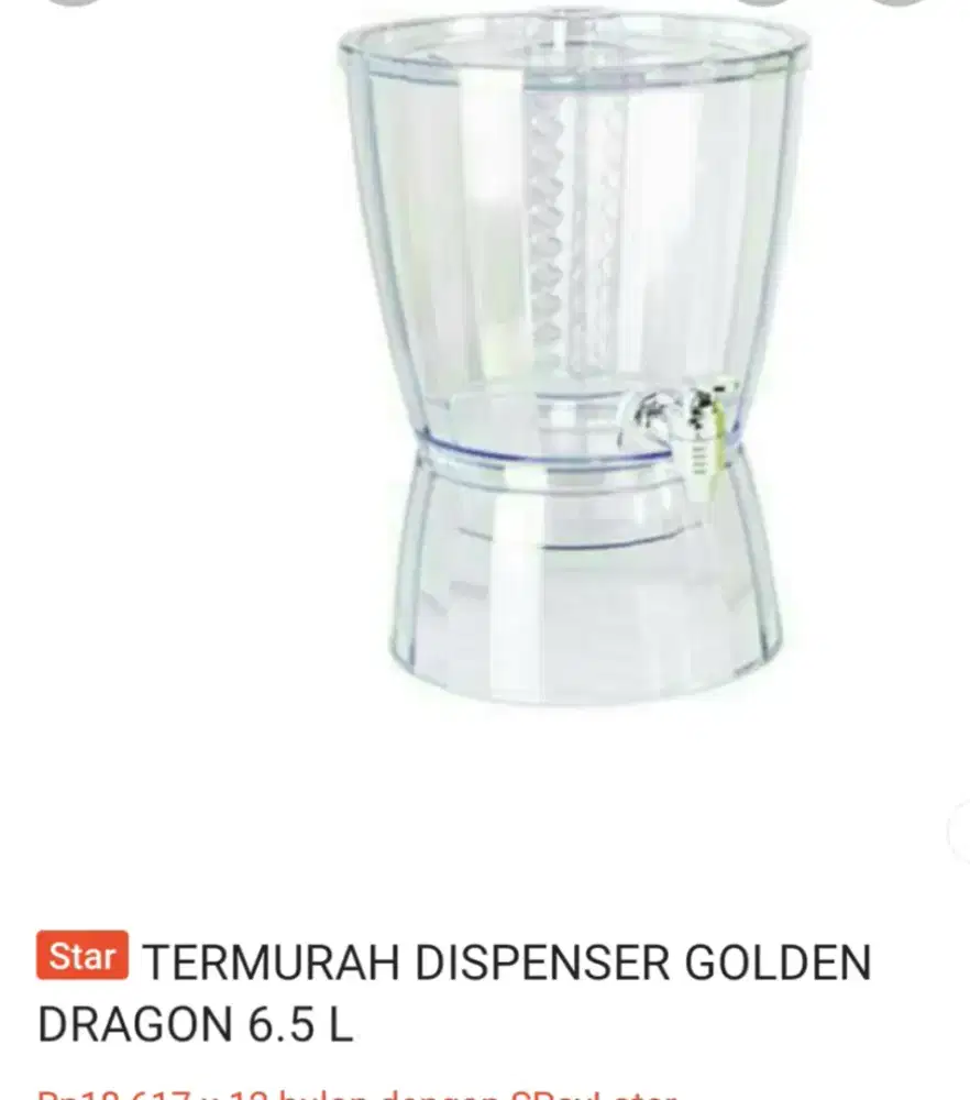 Dispenser bening transparan