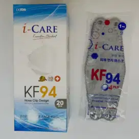 Gratis Antar - 20pcs/Box Masker KF94 / KF 94 i Care Earloop ABU-ABU