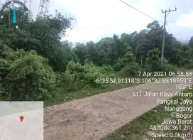 Jual tanah leuwiliang pongkor jalan raya antam