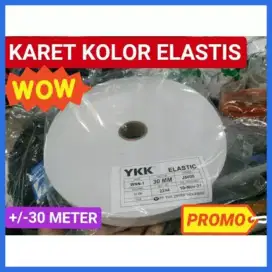 Karet Kolor Elastik YKK Alat perlengkapan menjahit