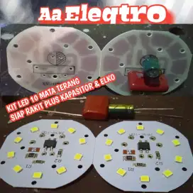 Lampu led 10 mata siap solder