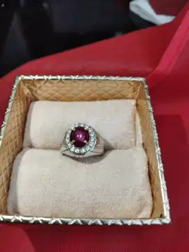 Cincin Eropa Pria Berlian Mira Ruby Star Kecil Kode 020