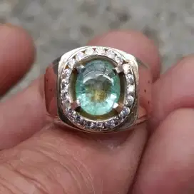 Jamrud Colombia Ring perak Suasa