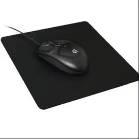 Smooth Mouse Pad Mousepad Hitam Black Lyra Cloth Soft Gel