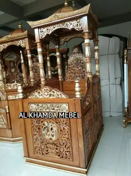 Mimbar masjid free ongkir bahan kayu jati Berkualitas